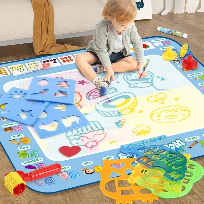 AquaDoodle Magic Drawing Mat – 100x80cm Reusable Montessori Board