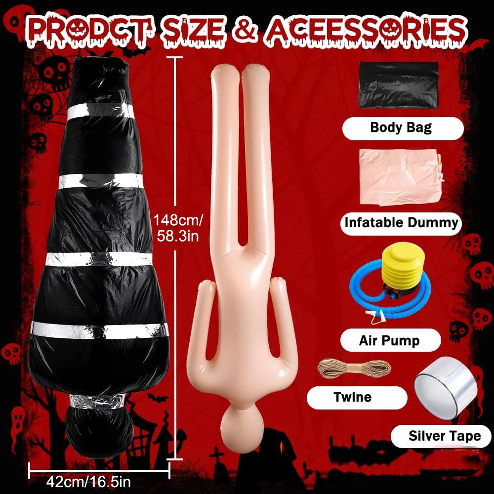Inflatable Dead Body Prop – Halloween Hanging Decoration