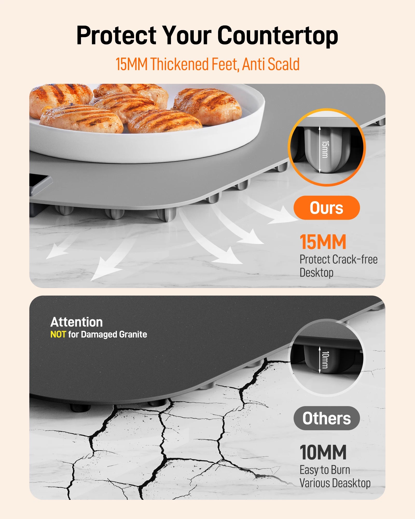 Foodie™ Portable Electric Food Warming Tray – Smart Foldable Heating Plate with Adjustable 8-Level Temperature Control