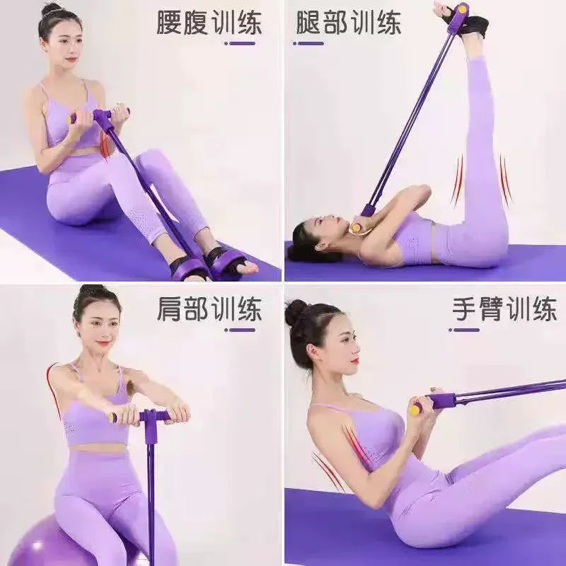 CoreFlex Pedal Resistance Trainer – 4/6 Tube Multi-Functional Fitness Band