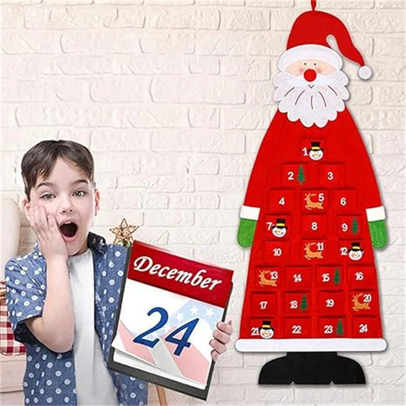 Felt Santa Claus Advent Calendar – Christmas Countdown