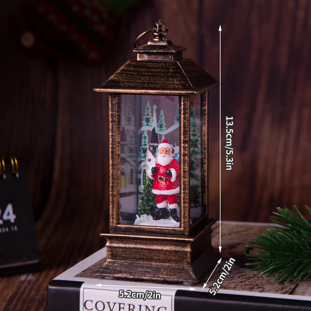 Christmas Square Night Light – Decorative Holiday Lamp
