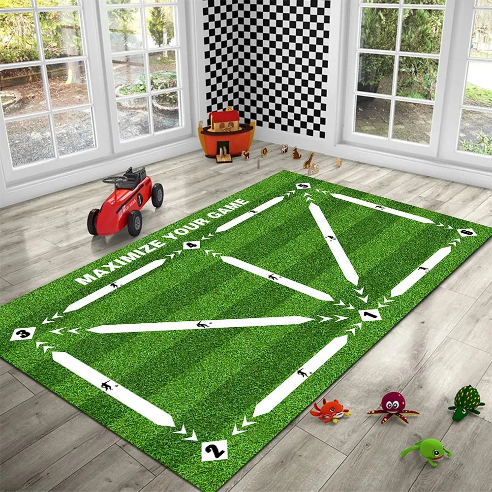 SkillPro Football Training Mat – Foldable Non-Slip Dribbling Carpet