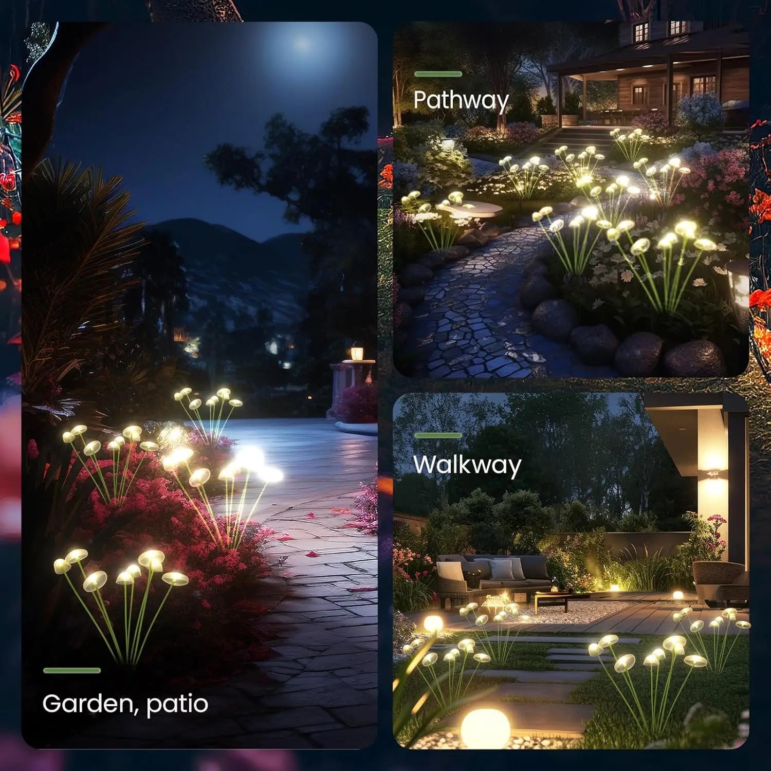 SolarGlow Jellyfish Mushroom Lamp – Outdoor Garden LED Light