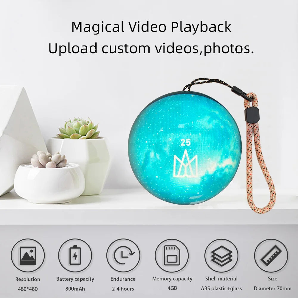 Enchanting 3D Crystal Ball Video Display Gift Edition