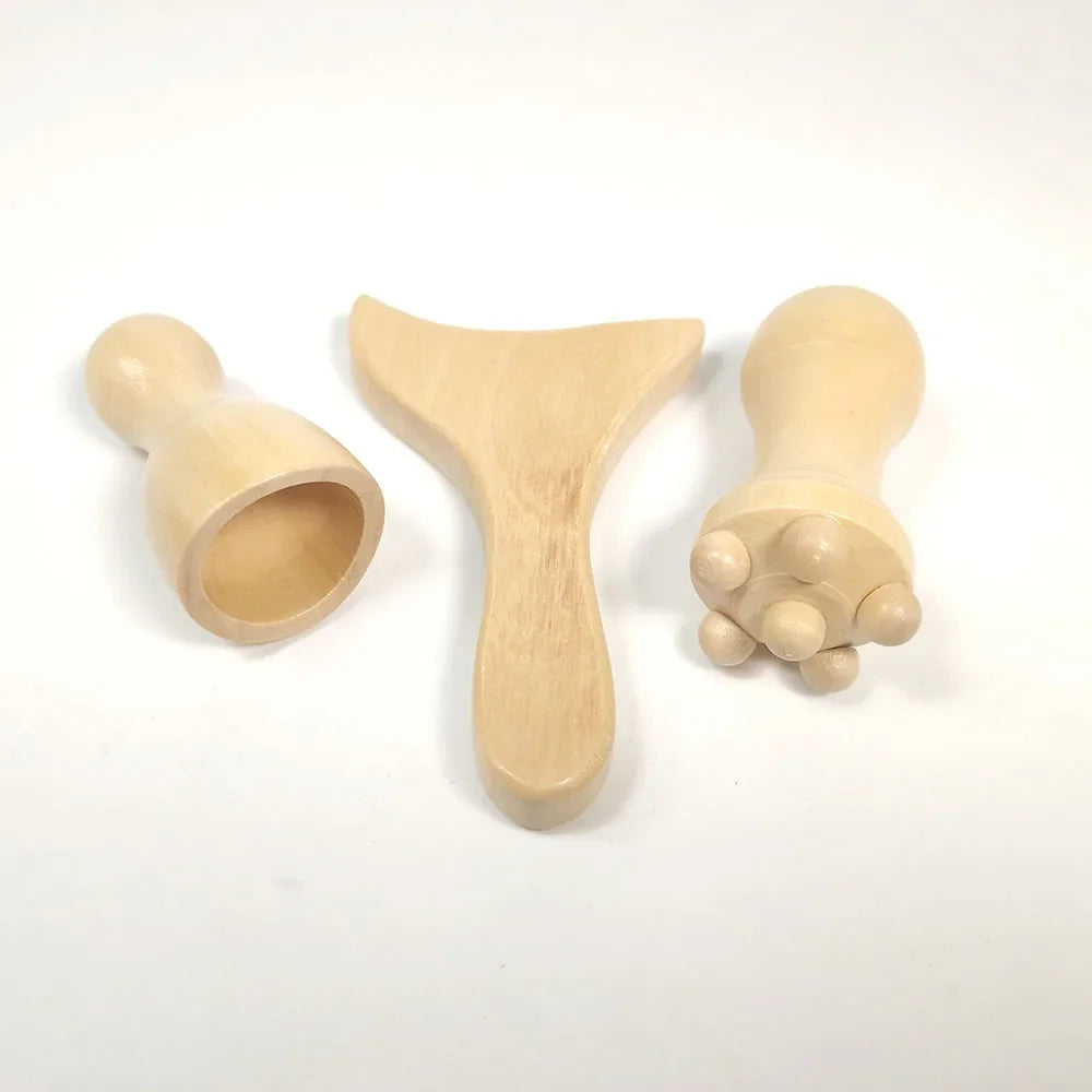 WoodLift Face Massager – Natural Wooden Gua Sha & Therapy Tool