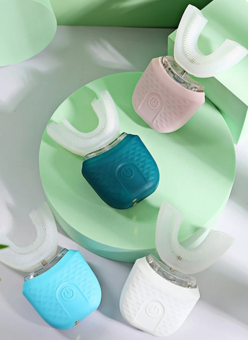 ToothLove™ 360° Ultrasonic U-Shaped Wireless Toothbrush – Automatic Silicone Whitening Brush Kit
