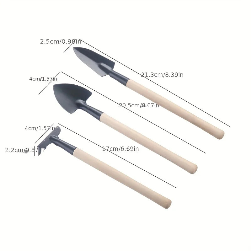 GreenGrow Gardening Set – 3pcs Mini Tools with Seeds & Potting Supplies