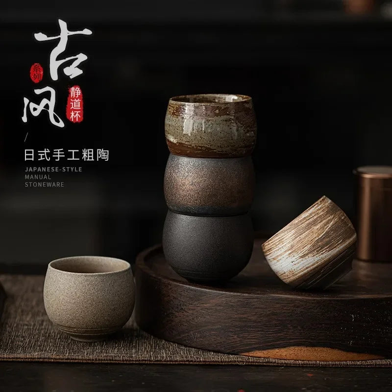 Japanese Handmade Ceramic Tea Cup – Antique Style Pottery