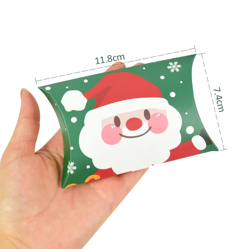 Christmas Pillow-Shaped Candy & Gift Boxes – 12/24 pcs