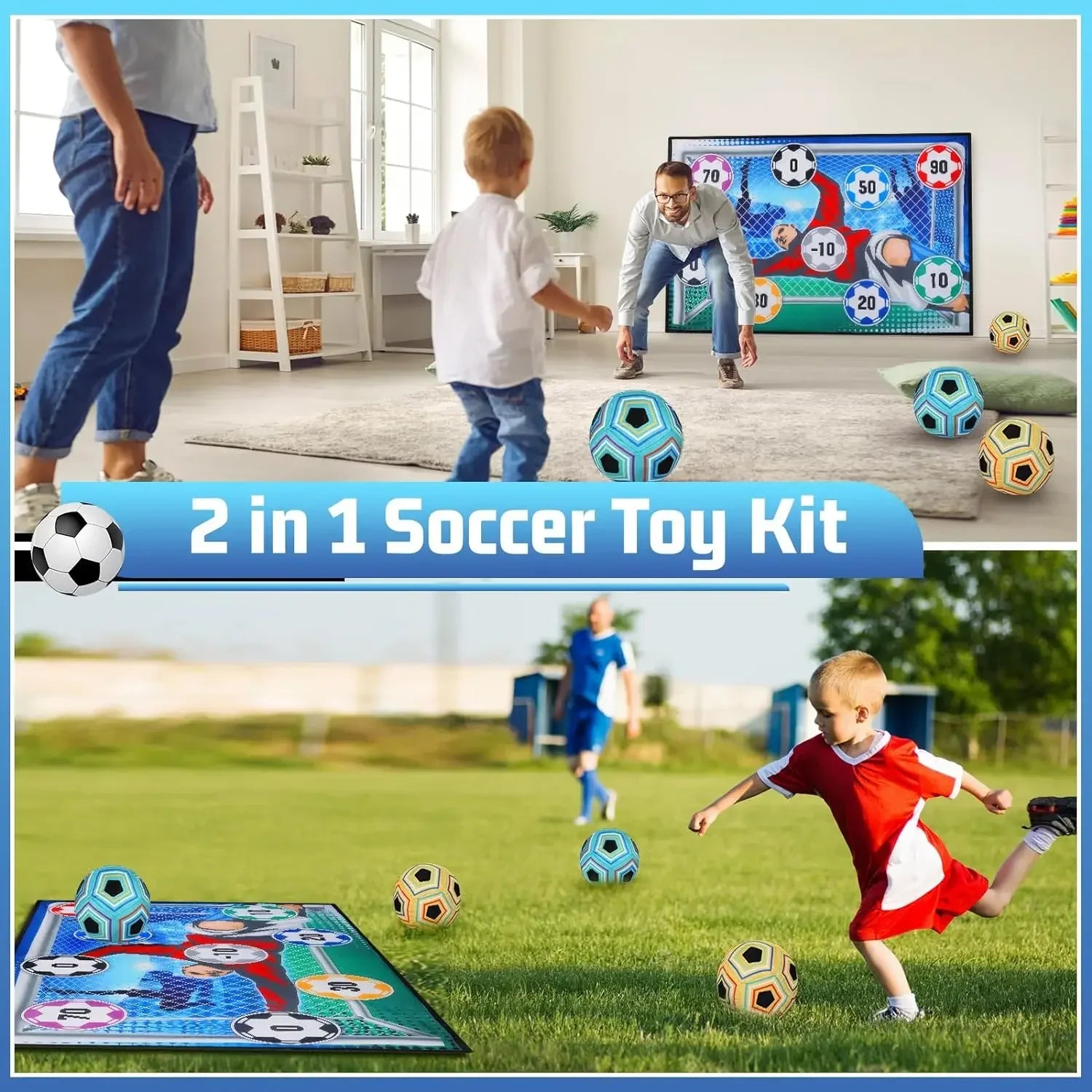 Kids Soccer Game Mat – Indoor & Outdoor Training Set