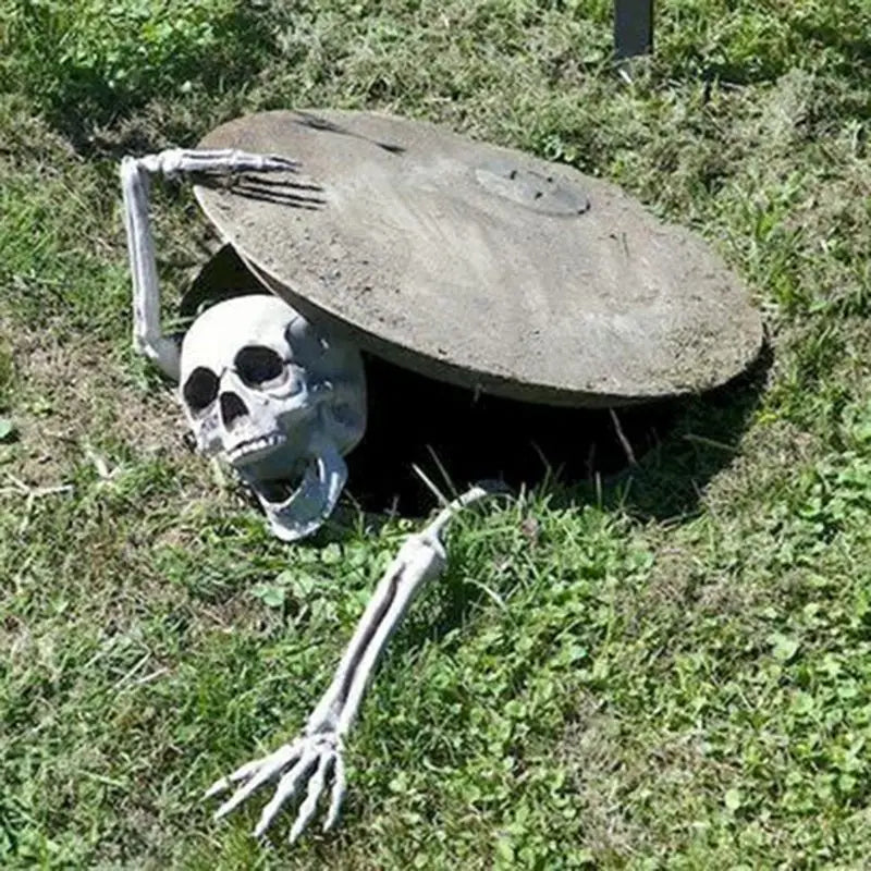 Halloween Skeleton Stakes – Realistic Skull & Bones Decoration