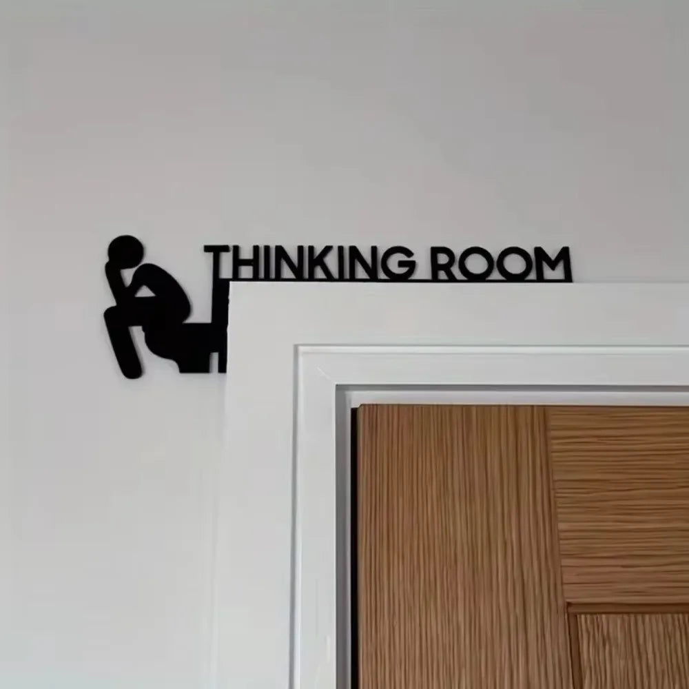 ThinkRoom Metal Toilet Sign – Modern Decorative Door Sculpture