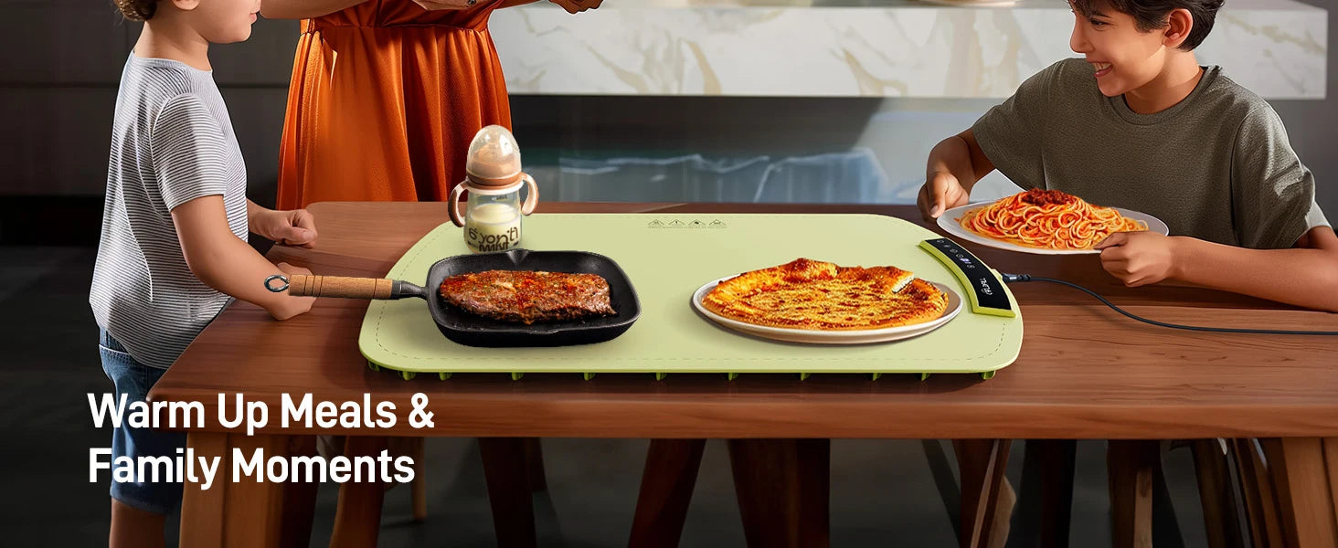 Foodie™ Portable Electric Food Warming Tray – Smart Foldable Heating Plate with Adjustable 8-Level Temperature Control