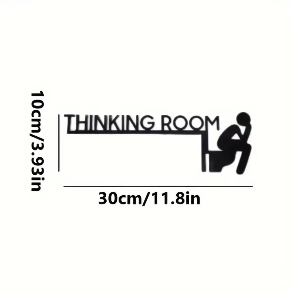 ThinkRoom Metal Toilet Sign – Modern Decorative Door Sculpture