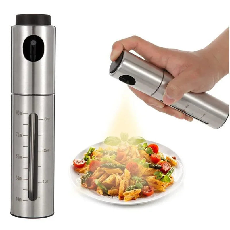 Stainless Steel Oil Spray Bottle – 304 Refillable Cooking & BBQ Sprayer