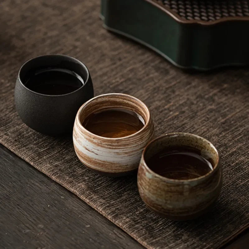 Japanese Handmade Ceramic Tea Cup – Antique Style Pottery