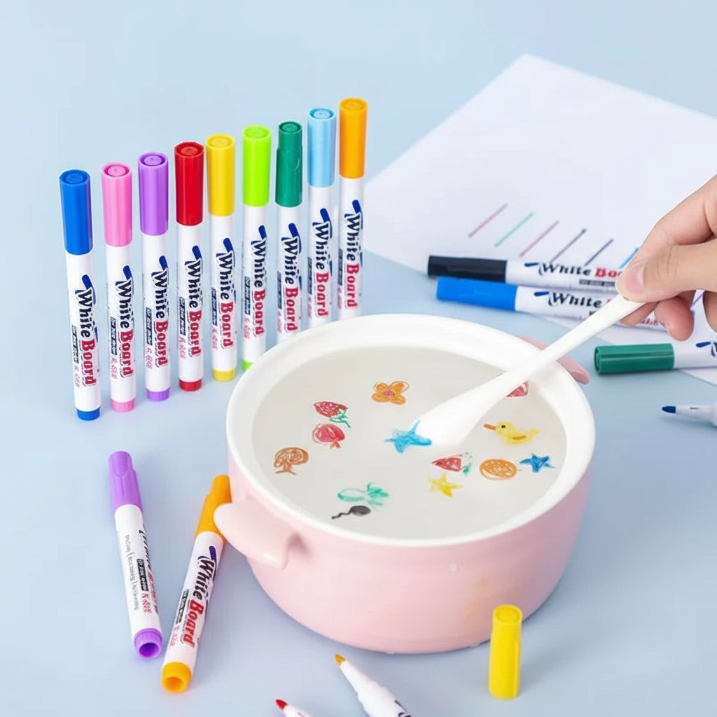 Colorful Water Floating Marker Pens