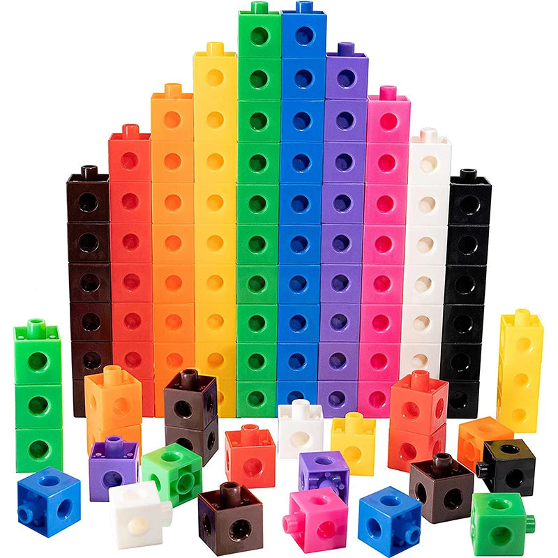 Mathematics Linking Cubes – 100 pcs Counting & Stacking Set