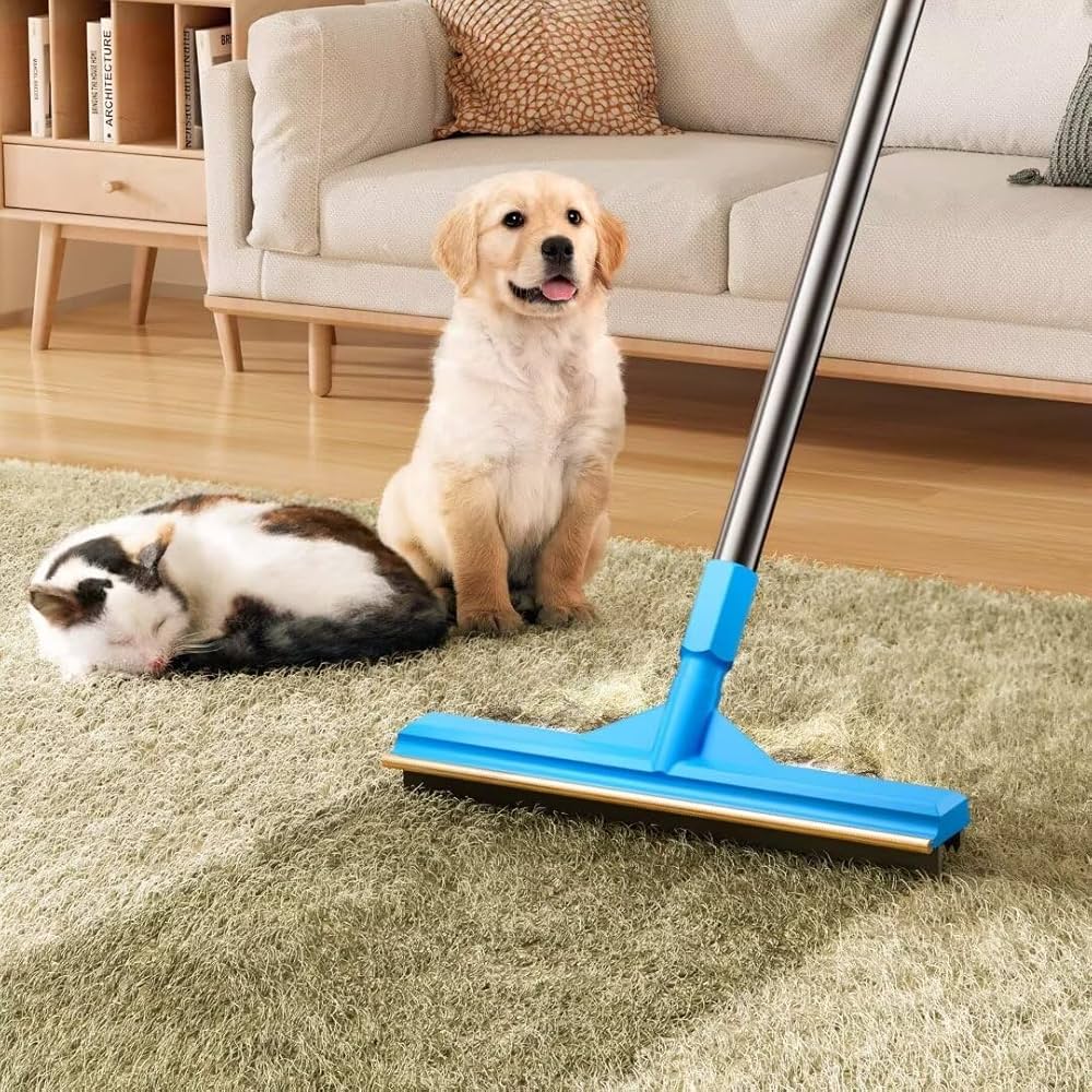 FurSweep Copper Bristle Dog Hair Removal Broom for Carpets & Rugs