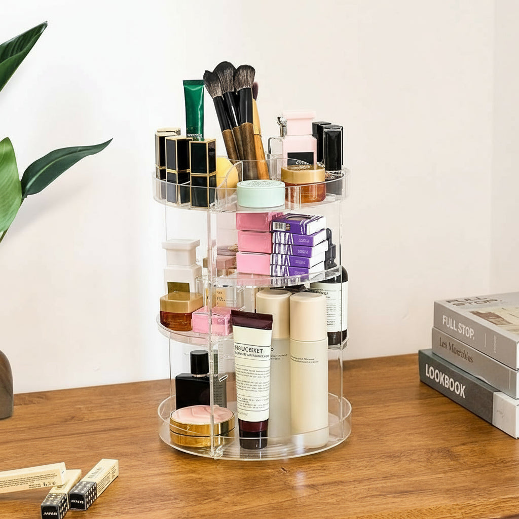 Elegant 360° Rotating Vanity Organizer