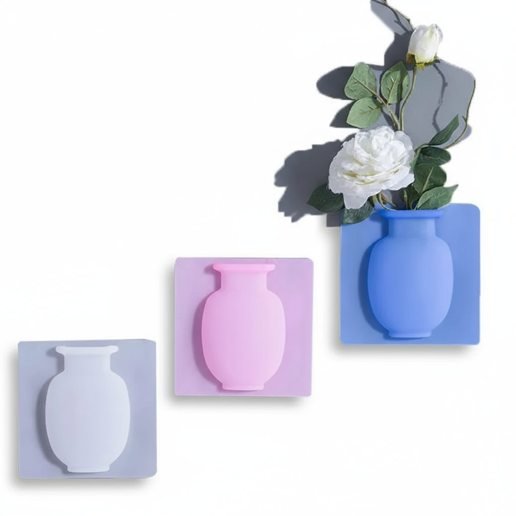 Silicone Flower Vase – Removable Wall & Fridge