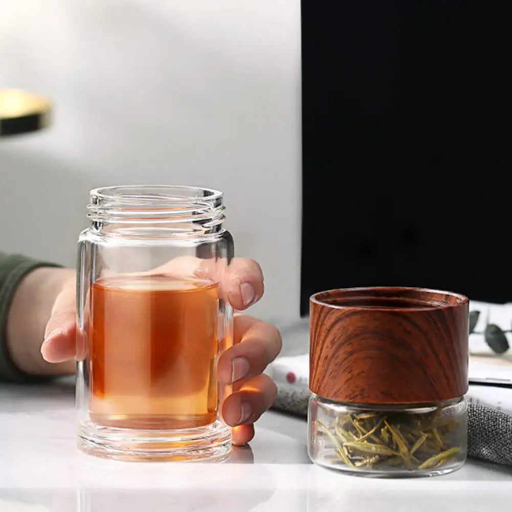 Tea tumbler — disassembled parts