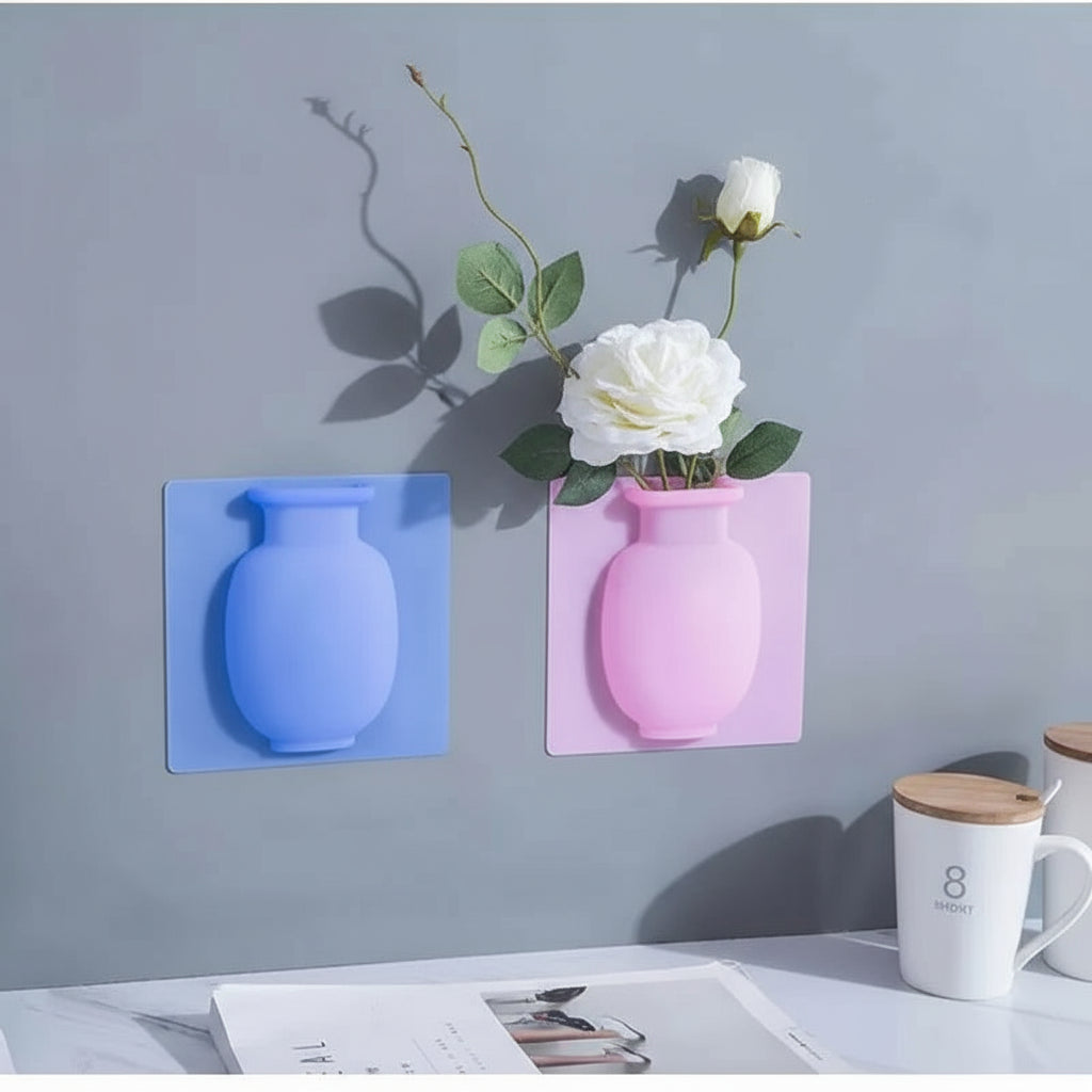 Silicone Flower Vase – Removable Wall & Fridge