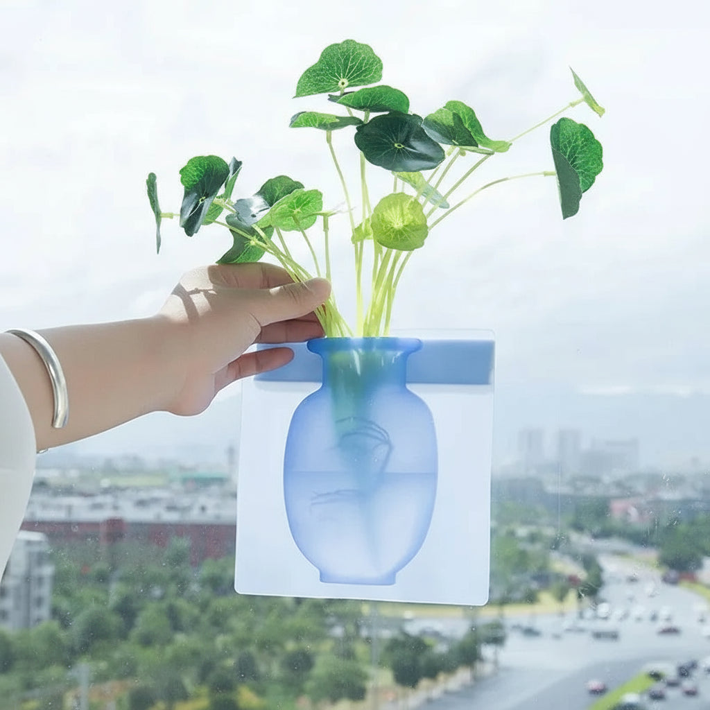 Silicone Flower Vase – Removable Wall & Fridge