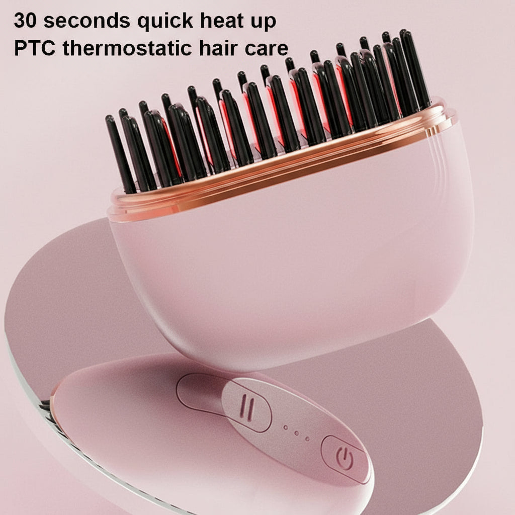 🔥 Black Friday Deal! Mini Wireless Hair Straightener – Smooth, Frizz-Free Hair Anywhere 💕