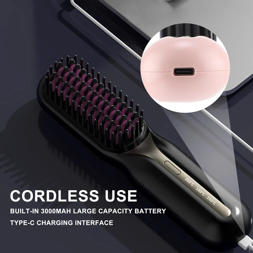 Cordless use with built-in battery and USB-C charging