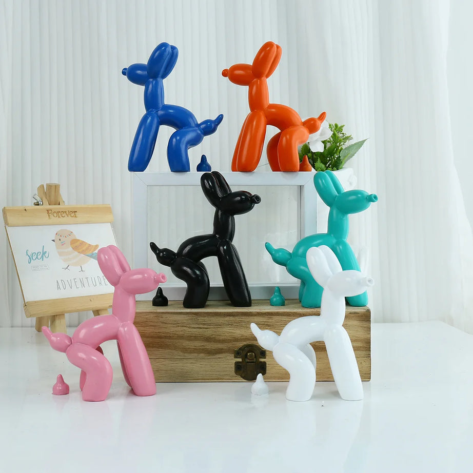 BalloonDog Resin Sculpture – Fun Modern Cartoon Decor