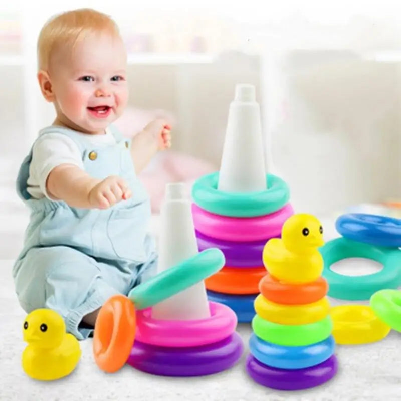 Rainbow Stacking Rings – Early Education Toy