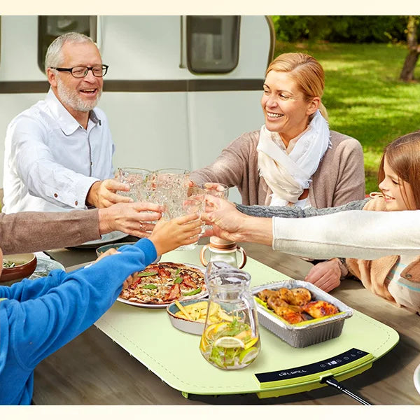 Foodie™ Portable Electric Food Warming Tray – Smart Foldable Heating Plate with Adjustable 8-Level Temperature Control