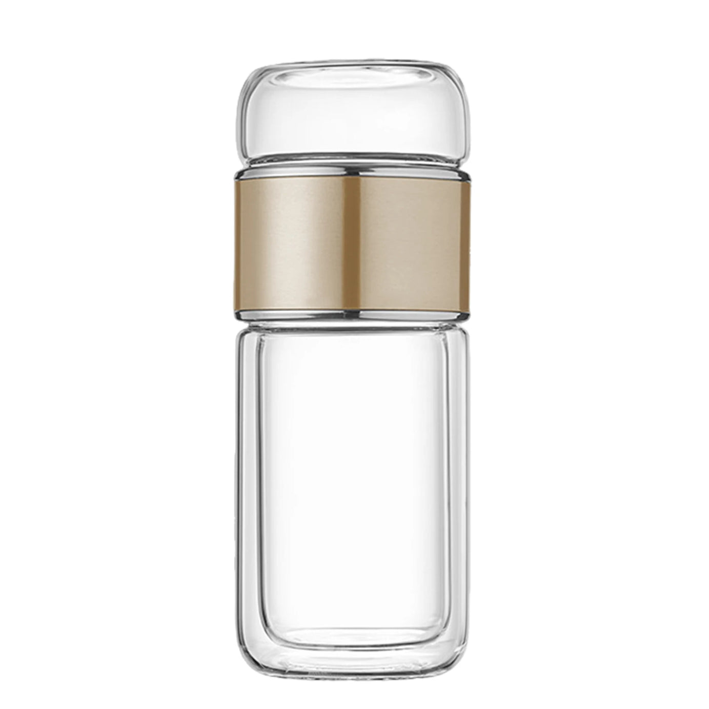 Glass Tea Infuser Bottle – Double Wall Portable Tumbler