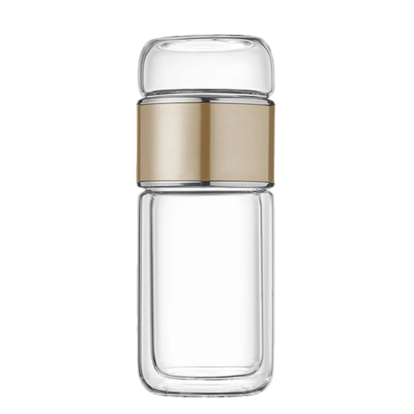 Glass Tea Infuser Bottle – Double Wall Portable Tumbler