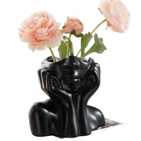 Human Form Resin Vase – Modern Human form Art Flower Planter