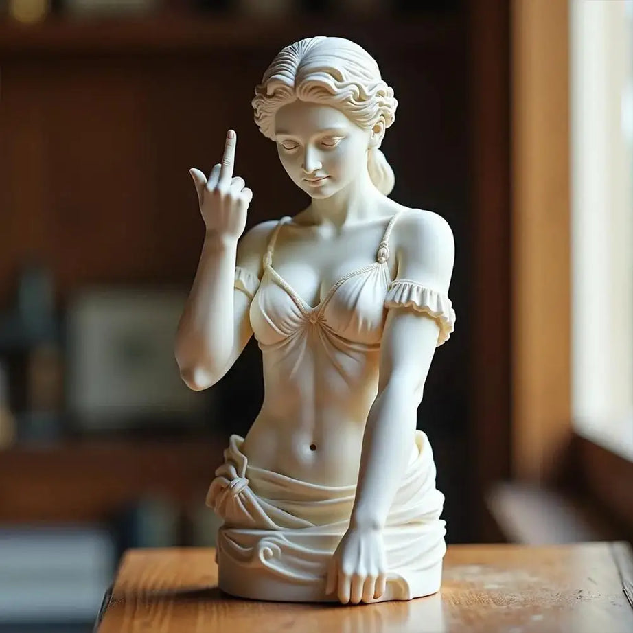 RebelGoddess Statue – Funny Resin Ornament with Unique Design