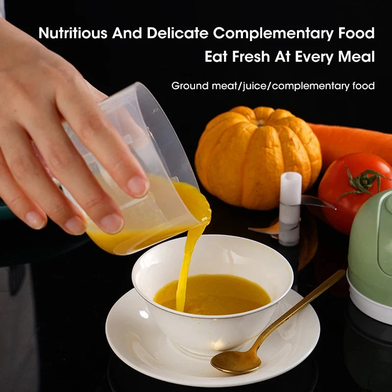 250ml Electric Garlic Chopper – Portable USB Mini Food Processor