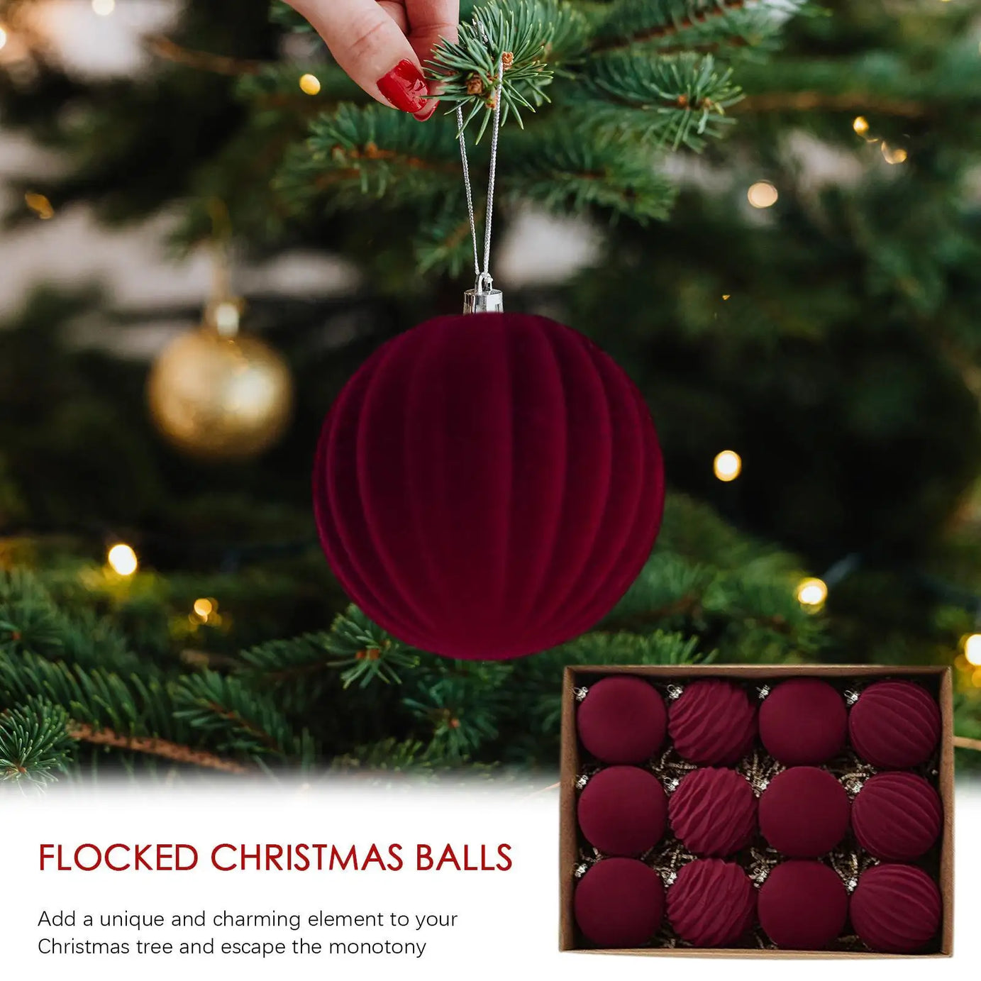 12-Piece Christmas Ball Ornament Set