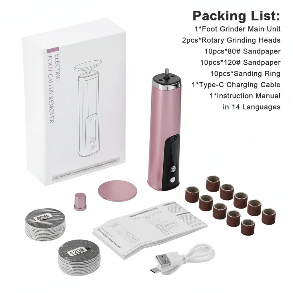 Beauty™ Electric Foot File – High-Power Callus Remover for Smooth Heels, Cracked Skin Treatment & Full Pedicure Care Se