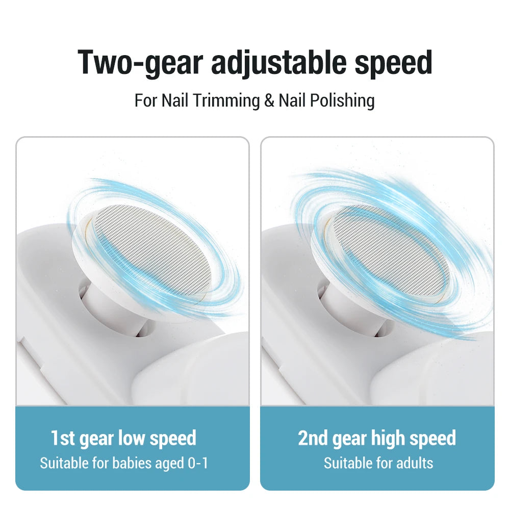 Rotatable Electric Nail Clipper – Baby & Adult
