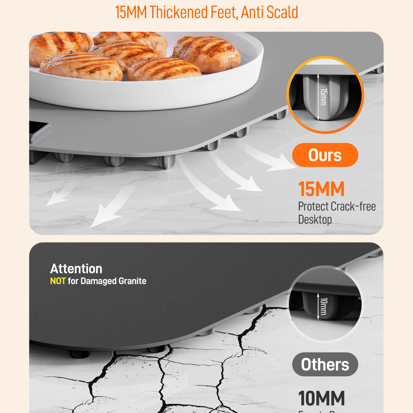 Foodie™ Portable Electric Food Warming Tray – Smart Foldable Heating Plate with Adjustable 8-Level Temperature Control