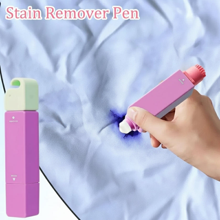 12ML Instant White Clothes Cleaner – Waterless Stain Removal Pen with Dual Heads for Oil, Grease, Sweat & Food Stains