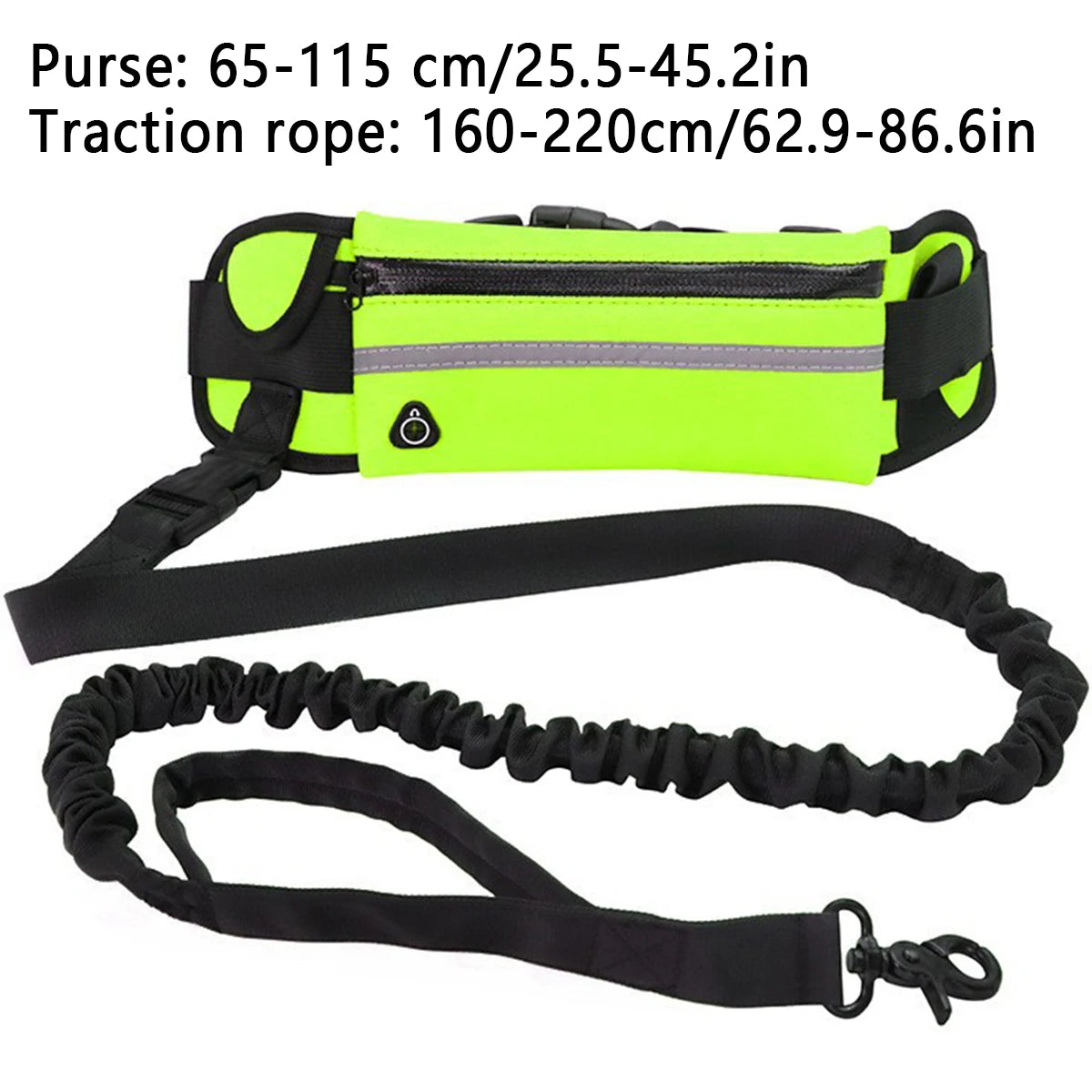 Hands-Free Dog Running Leash with adjustable Bag