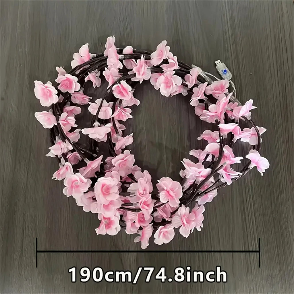 Blooming Cherry LED Branch Lights (USB, 8 Modes)
