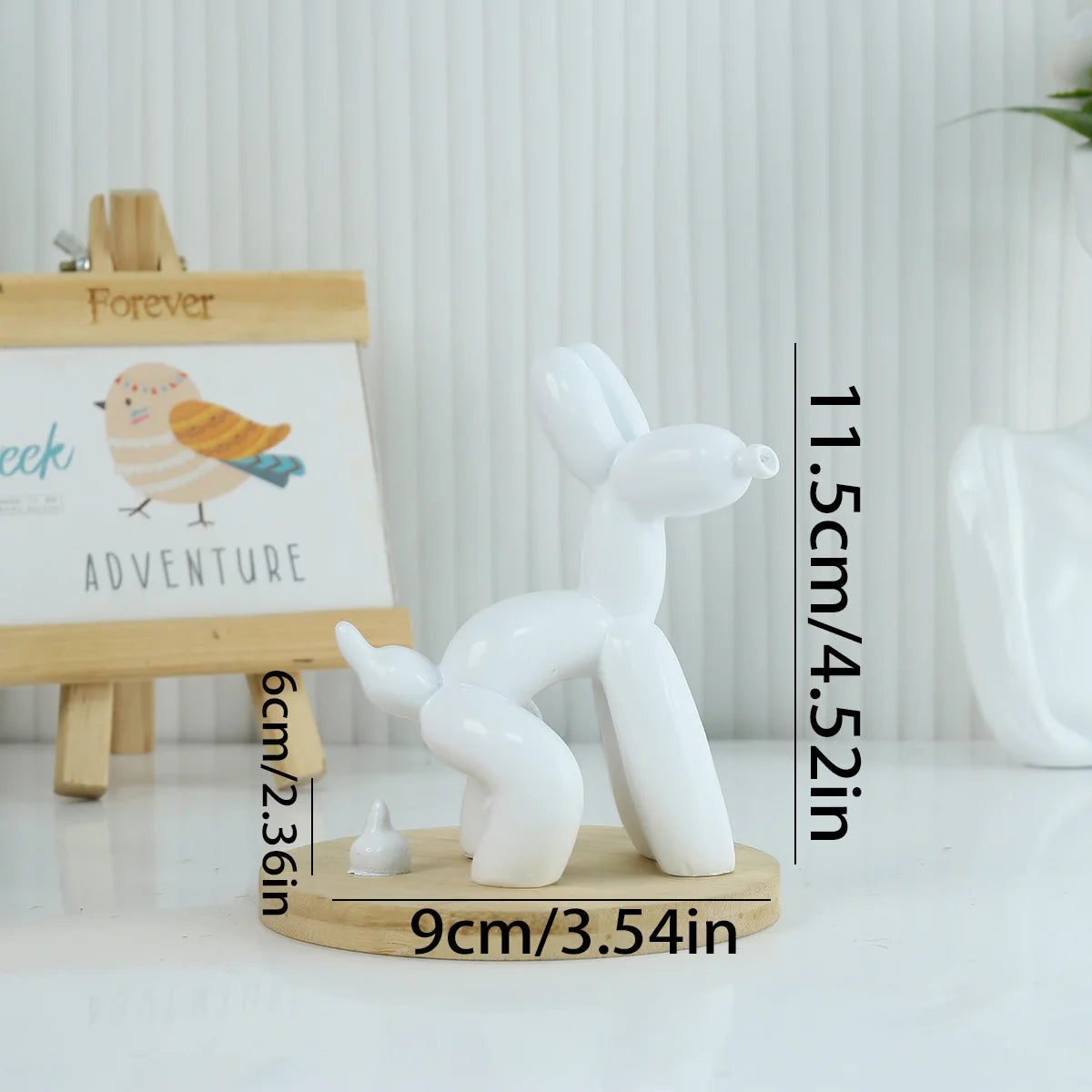 BalloonDog Resin Sculpture – Fun Modern Cartoon Decor