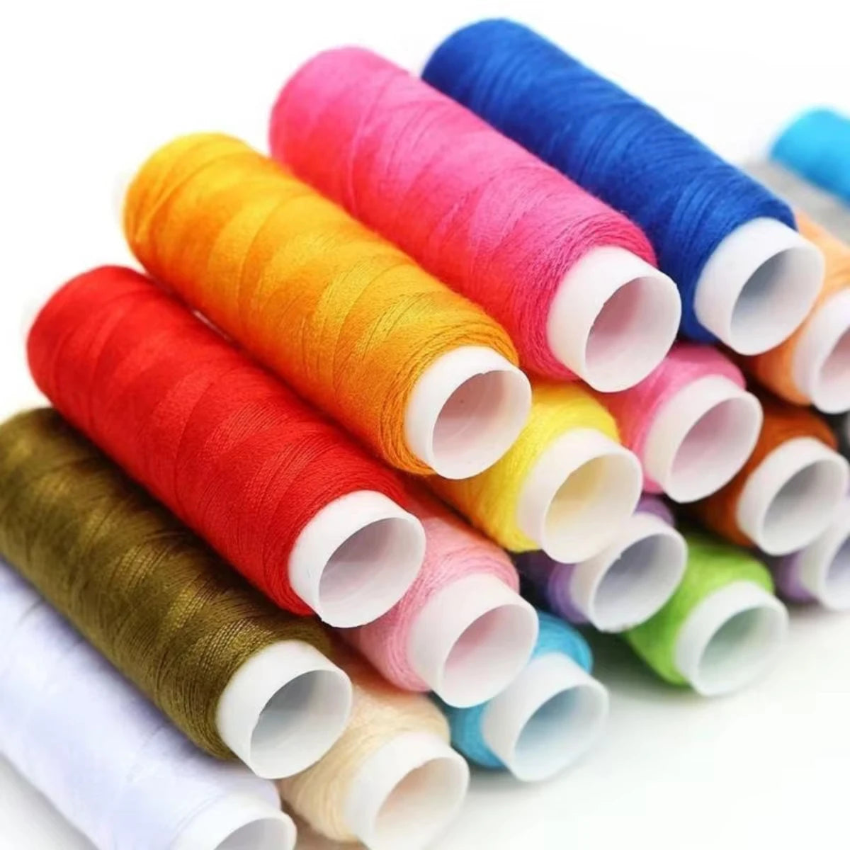 Portable Sewing Kit with 24 Colored Threads & Accessories