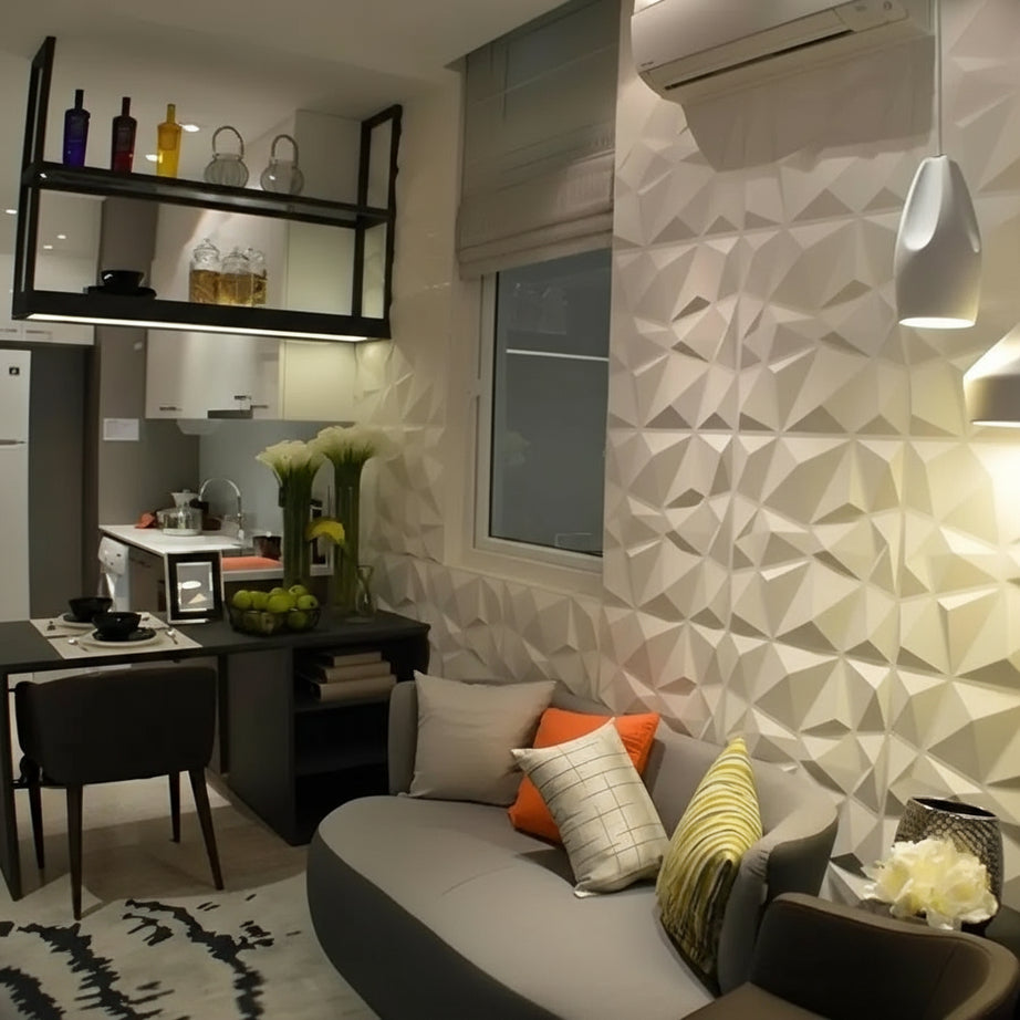 12Pcs Modern 3D Textured Wall Panels (30x30cm)
