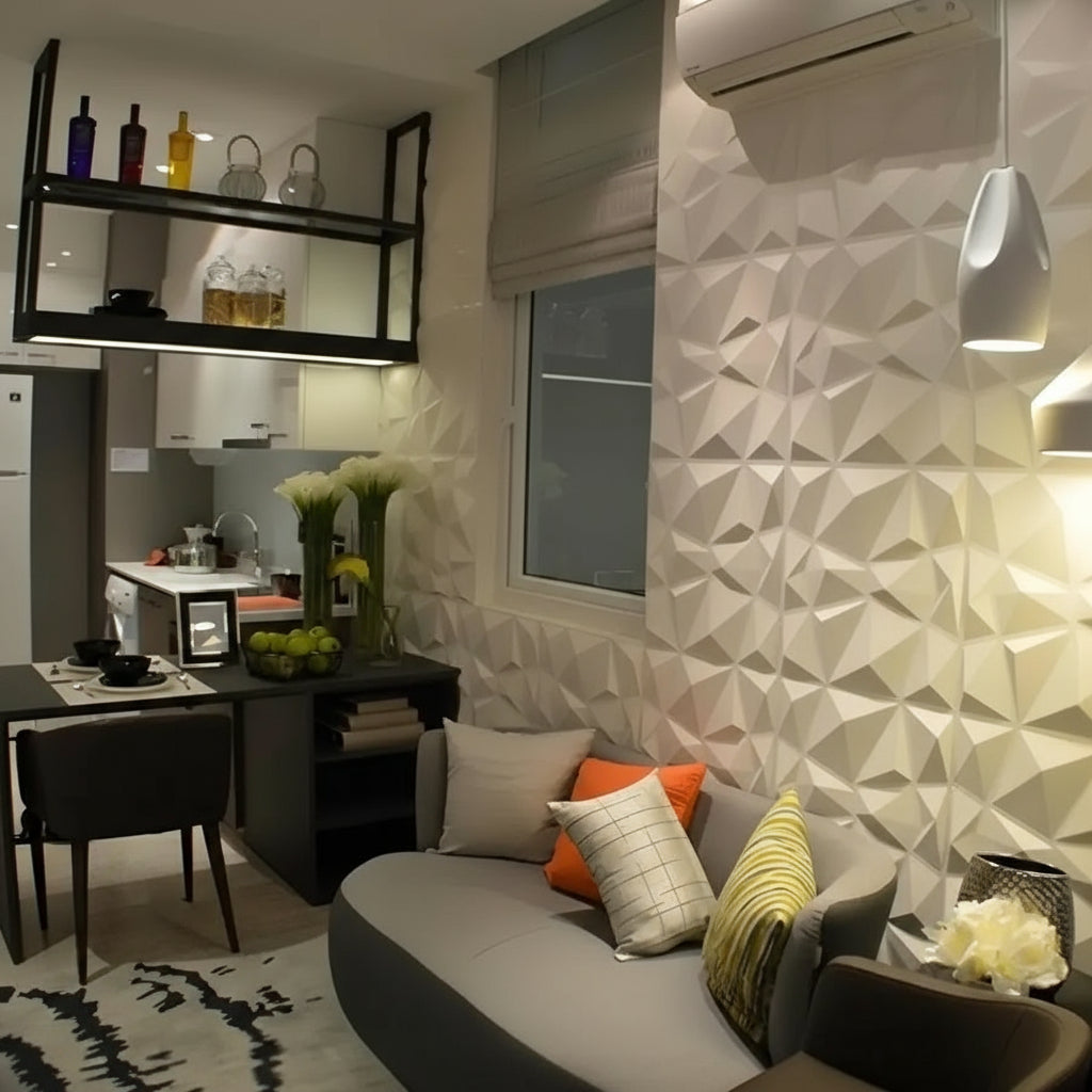 12Pcs Modern 3D Textured Wall Panels (30x30cm)
